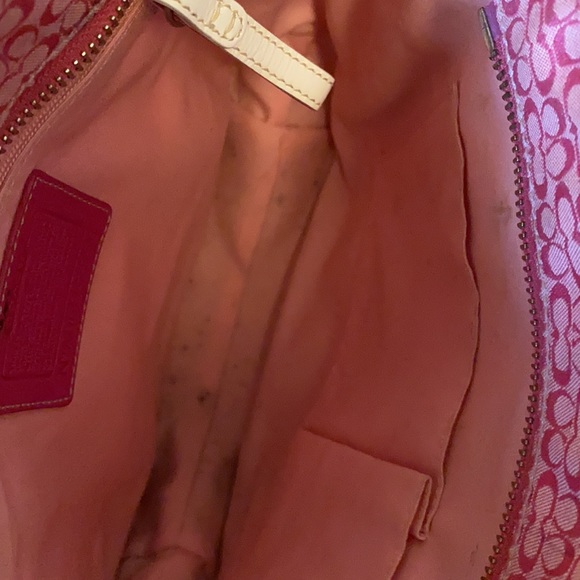 Used Coach pink and white bag - Picture 5 of 9